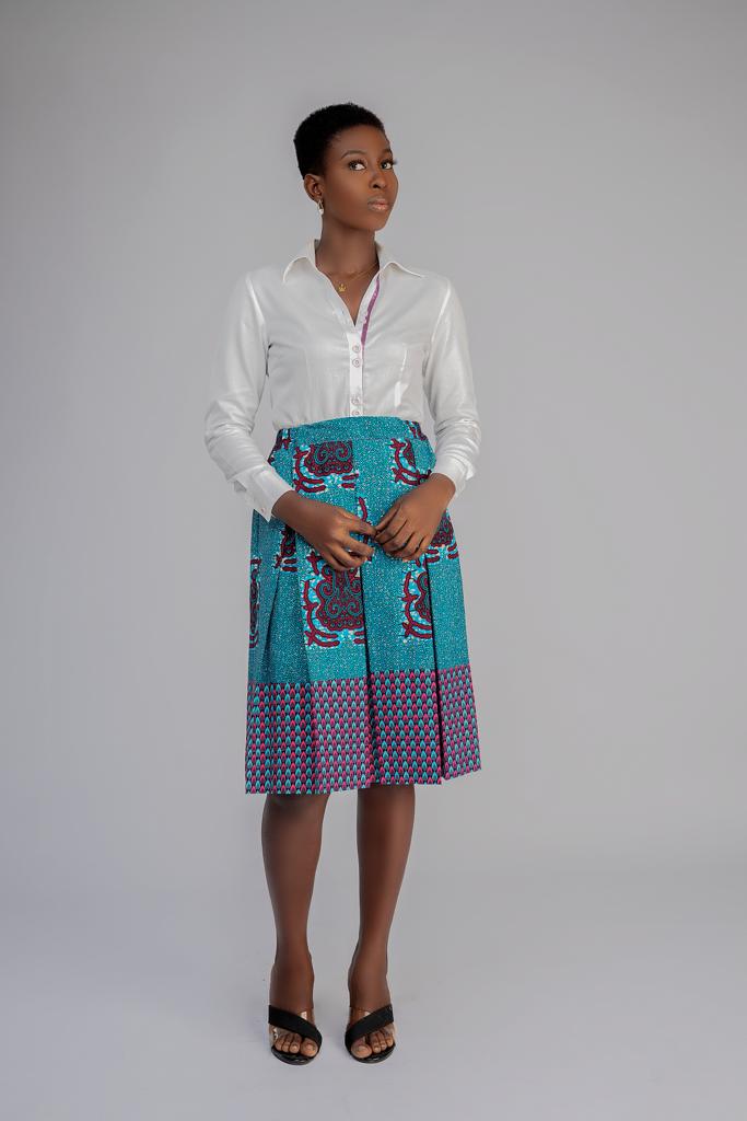 Ankara Pleated Skirt