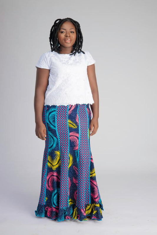 Ankara 8-Panelled Flare Skirt