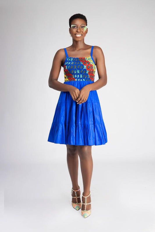 Ankara Spaghetti Dress